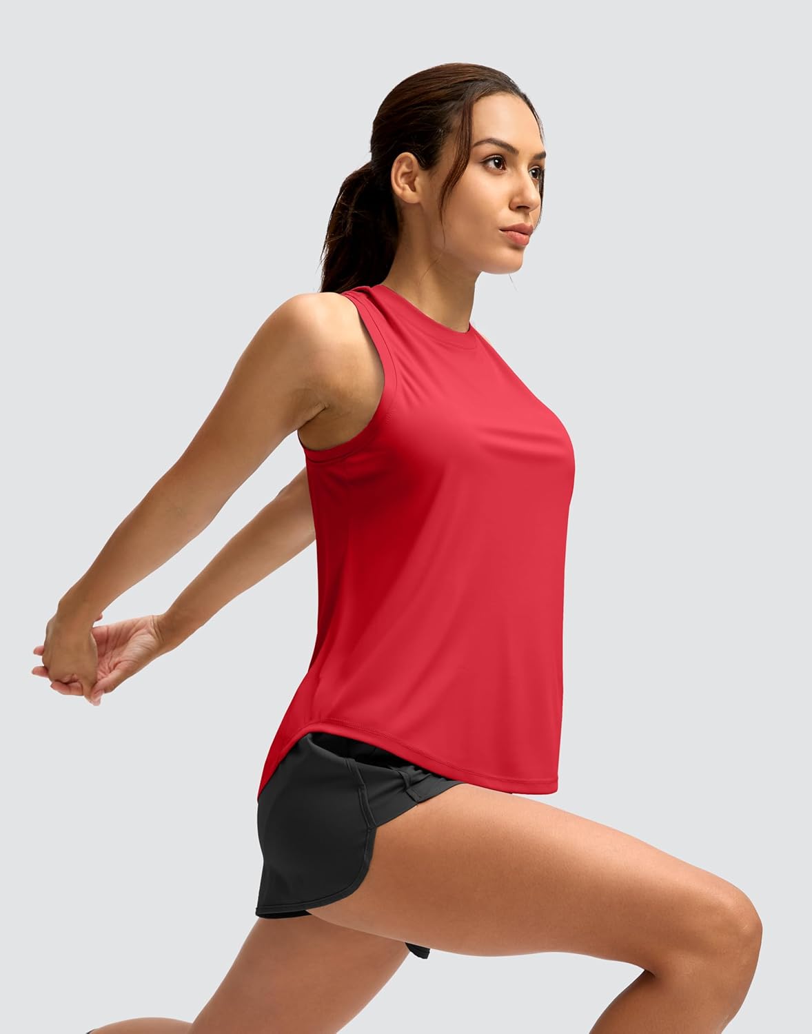 SANTINY Women's Sleeveless Workout Tank Tops - Lightweight Yoga & Tennis Shirts | Athletic Racerback Design