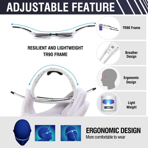 DUCO Sports Sunglasses for Men Women Running Baseball Fishing Tennis Pickleball Polarized Cycling Glasses UV400 Protection DC0023