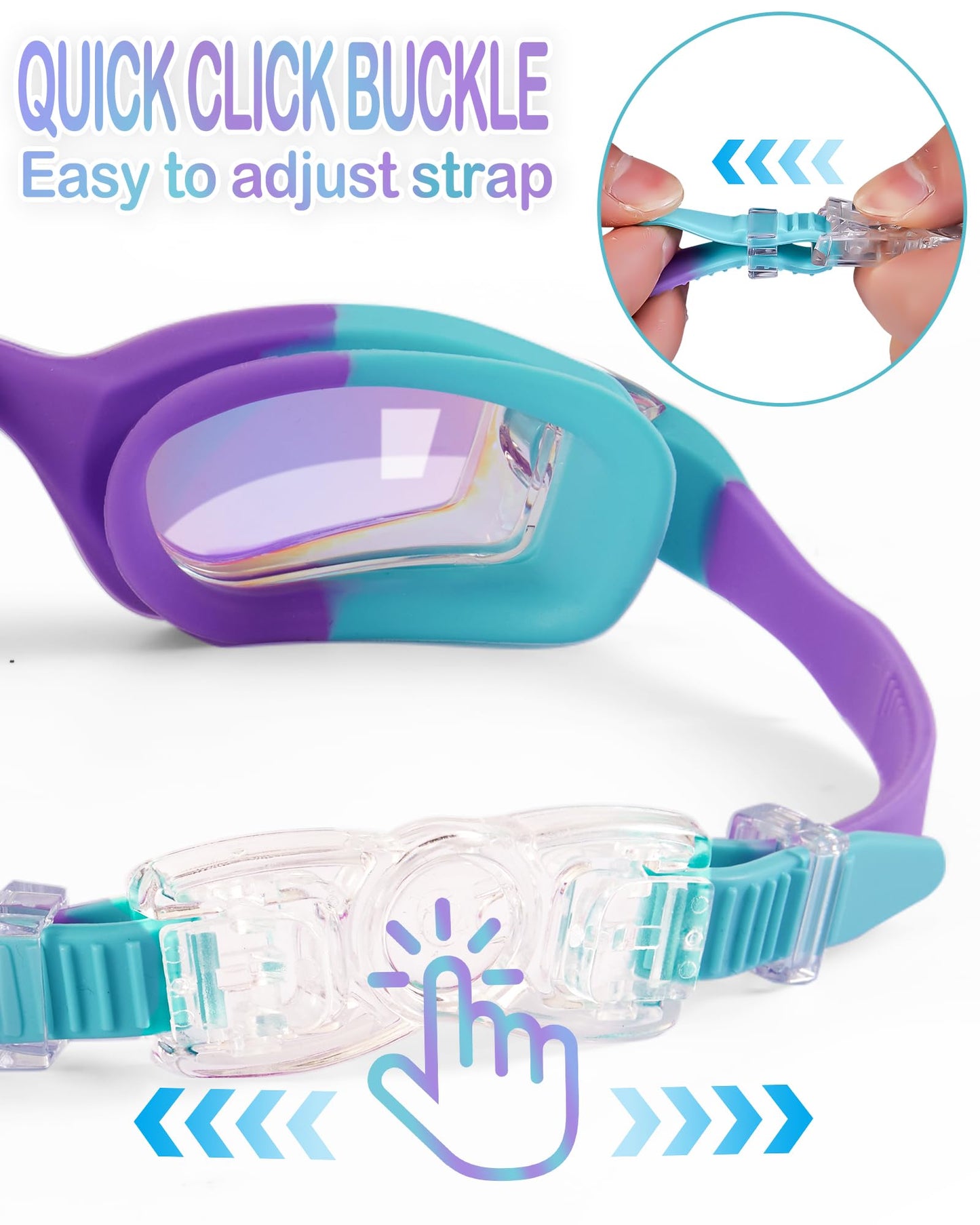 Aegend Swim Goggles for Kids Youth 3-14 Anti-Fog Anti-UV Comfort Fit Goggles for Swimming