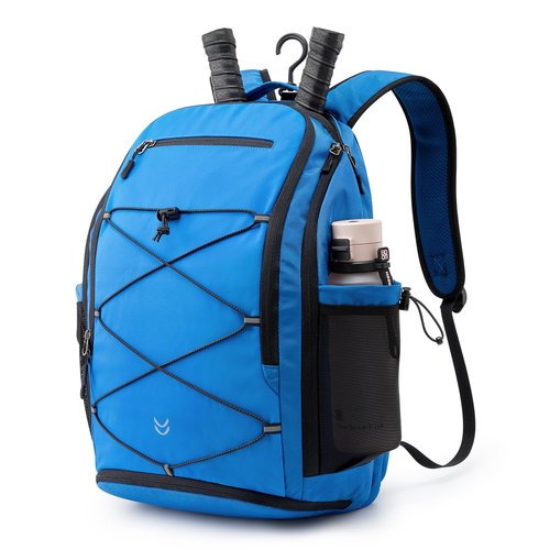 G4Free Pickleball Bag Pickleball Backpack for Women & Men School Backpack for Teens Bookbag for College Student with Fence Hook Laptop Compartment(Blue)