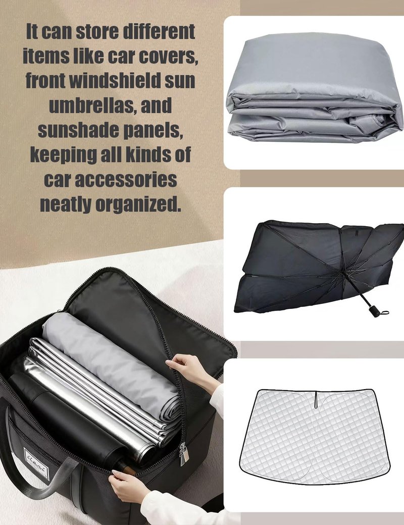 Car Cover Storage Bags (Only Bags，23 x 11.8 x 20 in) Reusable, for All-Weather Waterproof Car Covers, Windshield Sun Shade Umbrella & Truck Cover, Convenient Storage, 20 LBS Weight Capacity