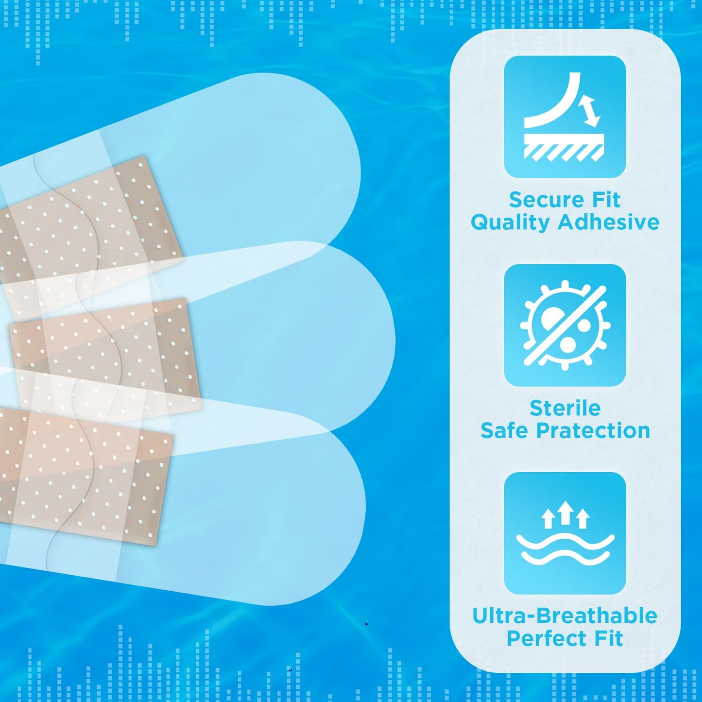OK TAPE Adhesive Bandages, 1" x 3" Bulk Case of 1800, Waterproof Sterile, Clear & Breathable Sheer Strips for Minor Cuts & Scrapes – First Aid Supplies for Home, Businesses, Schools,Nurses and Clinics