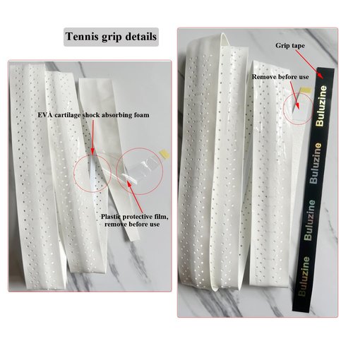 Buluzine Racket Grip Tacky Tennis Grip Absorbent Anti-Slip Badminton Overgrip Pickleball Overgrip with Damping Ridges Overgrips 3pcs Chartreuse
