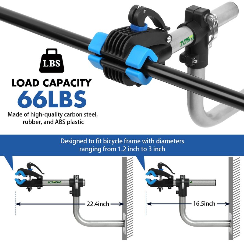 Zostera Bike Repair Stand Wall Mount Rack Bicycle Maintenance Rack for Road&Mountain Bikes with Bending bracket