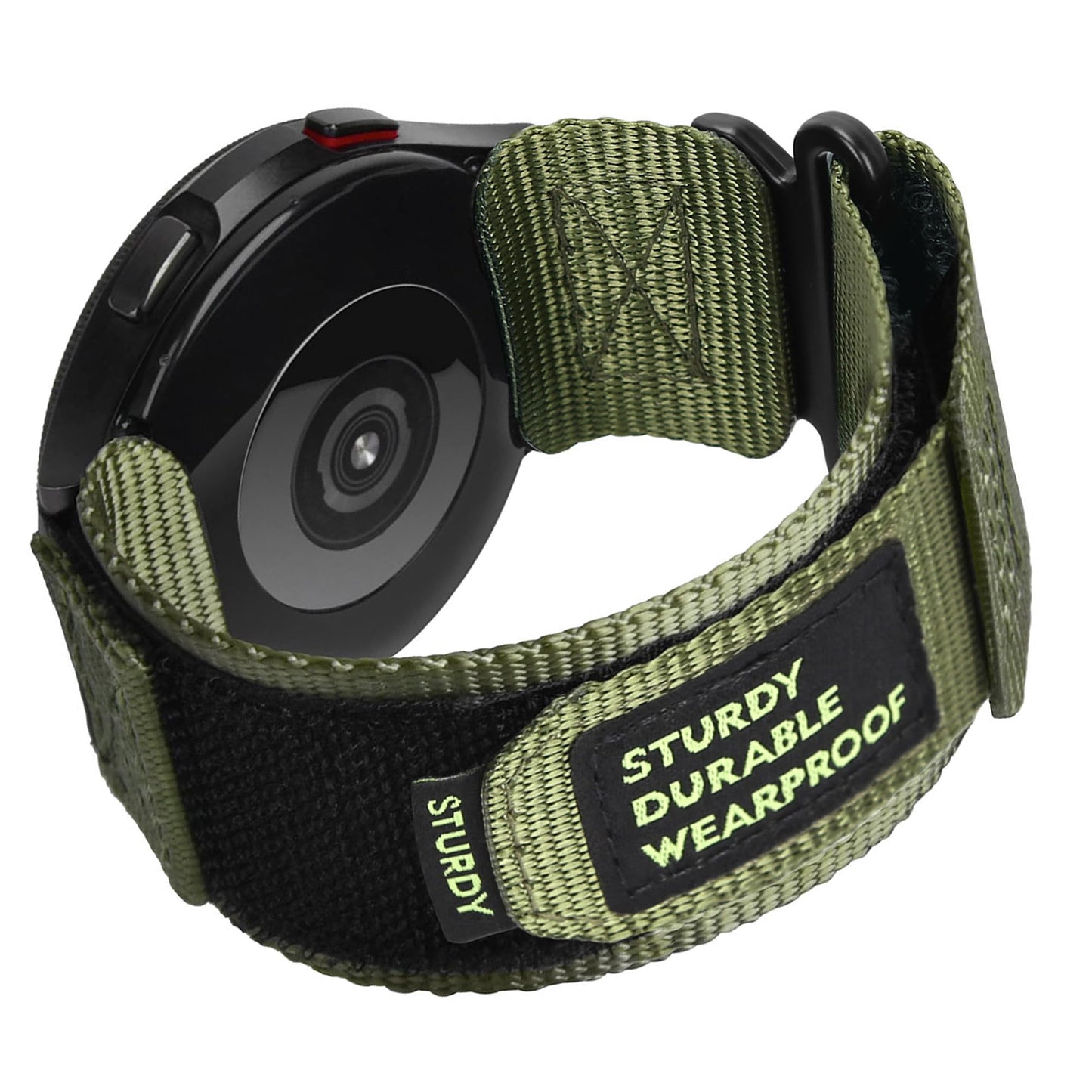 Compatible for Onaneag Smart Watch Band, 22mm Quick Release Rugged Nylon Sports Strap with Woven Loop Design Compatible for Onaneag P110, Ddidbi, Paukila P114, Nihemin 1.96 Watch, Haulvean JX629 Watch (Green, 22mm size band)