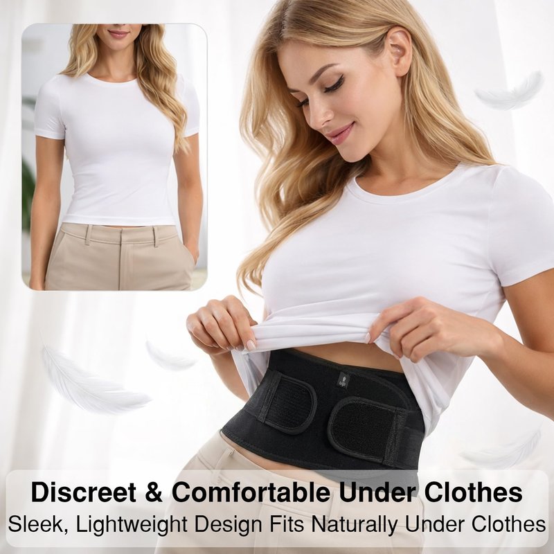 Ultra Breathable Back Brace for Women and Men Lower Back, Lightweight & Thin Back Support Belt, Dual Adjustable Waist Lumbar Support Belt for Sciatica, Herniated Disc, Scoliosis Back Pain Relief