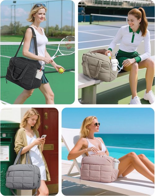 BAGSMART Gym Bag - Water-Resistant Travel Duffel with Shoe Compartment | Medium Desert Color