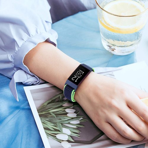 AVOD Nylon Watch Bands Compatible with Fitbit Charge 4/Charge 3/SE, Soft Replacement Wristband Breathable Sport Strap with Band for Women Men