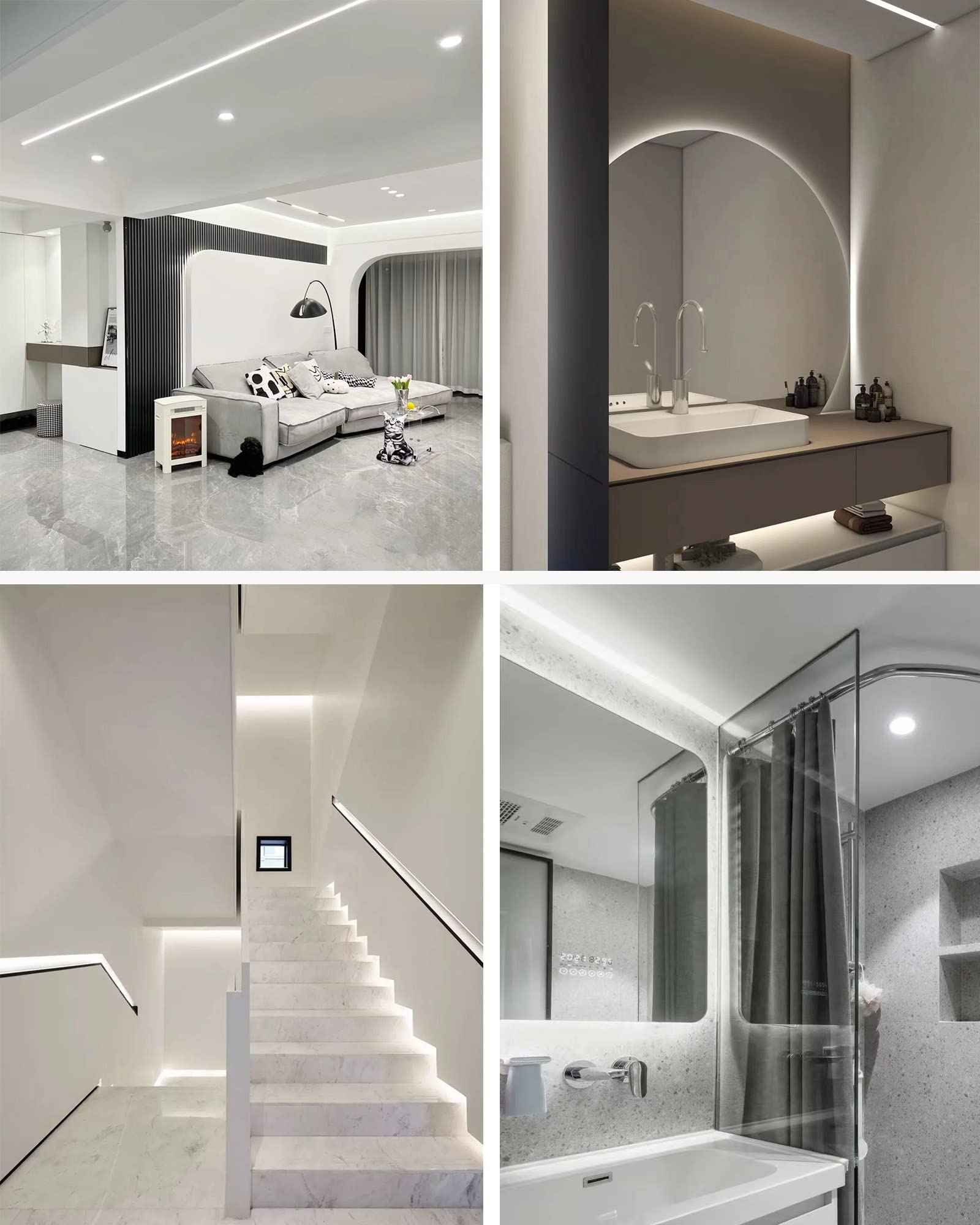 TOPAI 24V COB LED Strip 5000K Daylight White Waterproof IP65 480LEDs/M Super Bright 4000Lm CRI>90 16.4ft Dotless High Density Cuttable Flexible for Cabinet Home DIY Lighting Projects