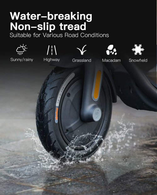 stio 10x2.125 Outer Tire Compatible with Ninebot by Segway Kickscooter F25/F30/F40/F65/D18W/D28U/D38U 10 Inch Non-Slip Scooter Tyre Replacement Original Accessories 1PC