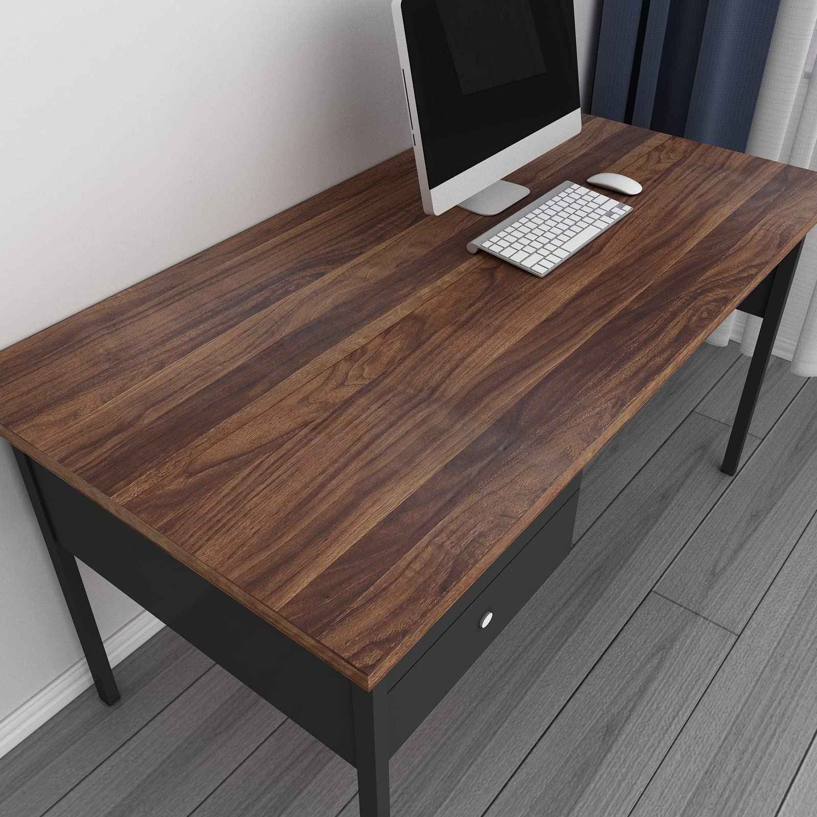 Decotalk Wood Contact Paper 17.7"x200", Walnut Wood Grain Contact Paper for Countertops, Wood Wallpaper Peel and Stick, Wood Look Contact Paper Removable, Wood Wallpaper for Bedroom Decorative