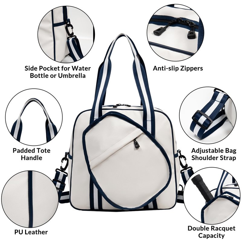 Pickleball Bag, Pickleball Backpack for Women and Men,Pickleball Paddle Tote Bag Large Capacity,Hand Shoulder Gym Bag with Pickleball Racquet/Paddle Holder
