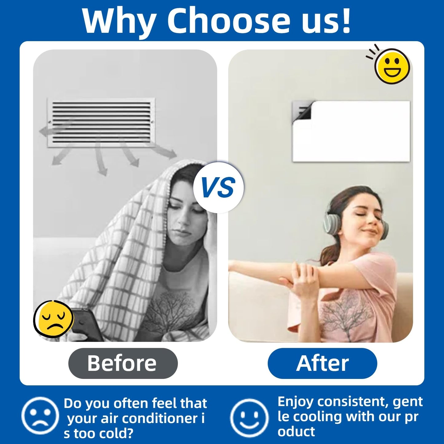 Grtard Strong Magnetic Vent Covers, 6 Pack Magnet Vent Cover, 5.5" X 12" Magnetic Vent Cover, Vent Magnetic Cover, Air Vent Covers for Home Ceiling, Magnetic Vent Covers for Ceiling, Floor, Wall