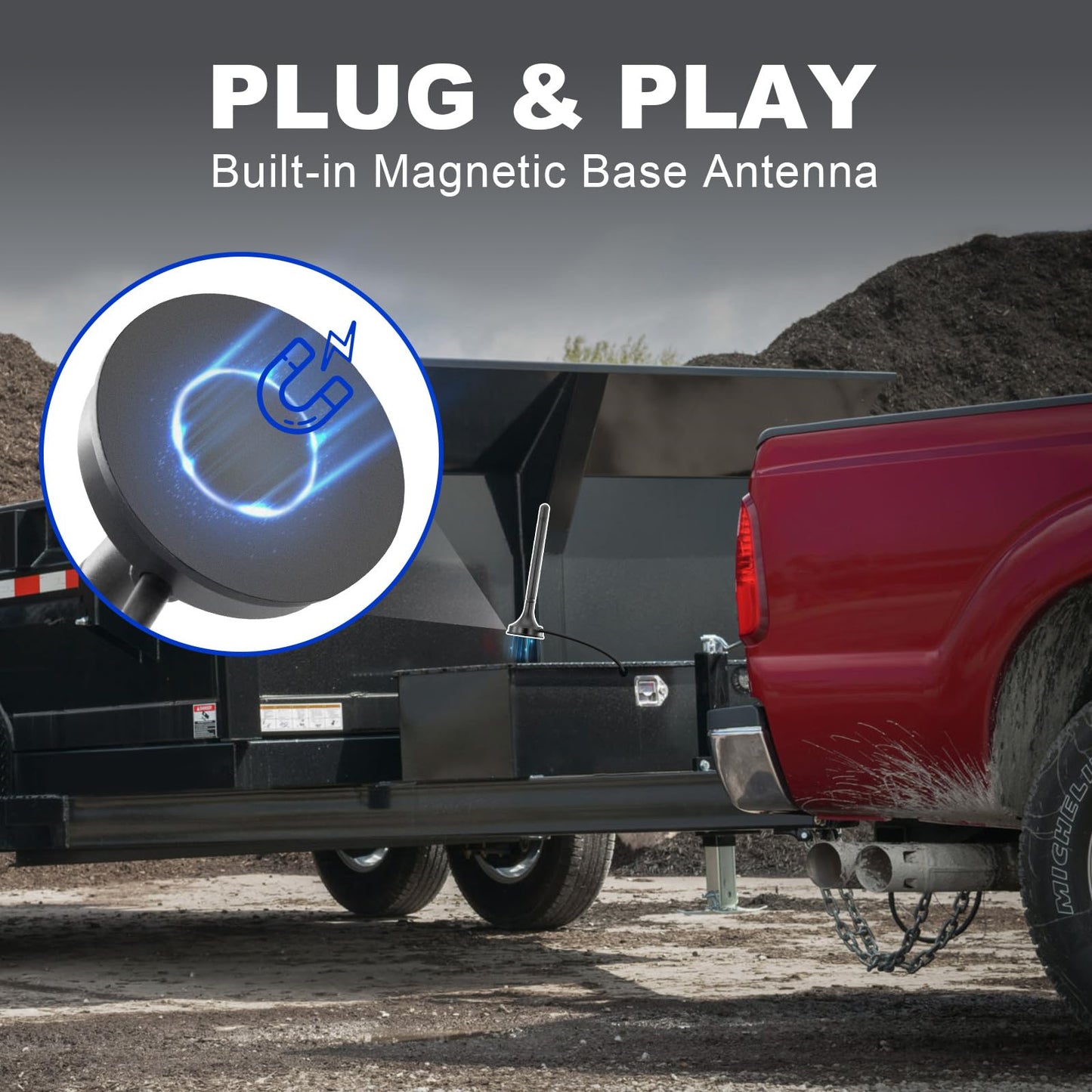 NeaLia Wireless Dump Trailer Remote Control Kit, Upgraded Dump Trailer Remote Controller 3-Wire/4-Wire, 12V Hydraulic Lift Winch Tilt Cordless Power Distribution Controller System for Hydraulic Pumps