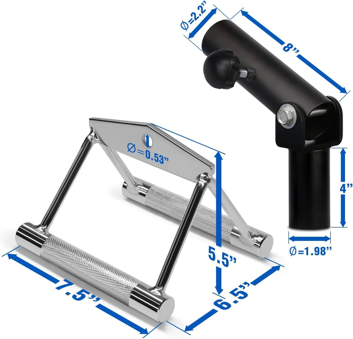 Yes4All T-Bar Row Landmine Attachment - Fits 1" & 2" Olympic Bars - Full 360° Swivel, Easy Installation
