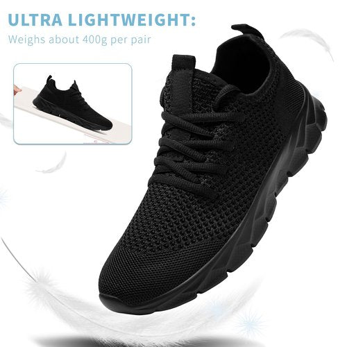 GDEKLO Mens Running Shoes Walking Tennis Sneakers Slip on Gym Workout Athletic Lightweight Casual Sport Shoes Black Szie 13