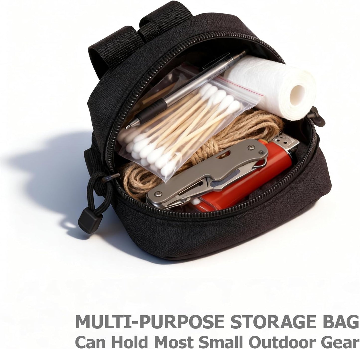 Skiennix Mini Tactical Molle Pouch - Compact Utility Tool Organizer | 2 Pack, Versatile Design