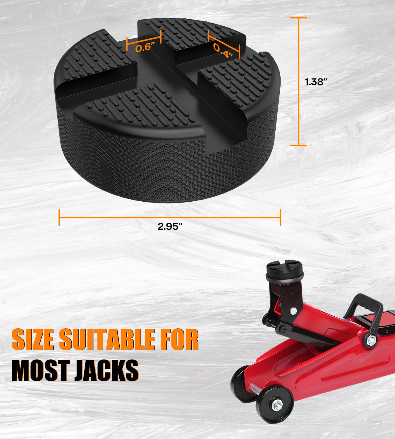 Universal Floor Jack Pads 2 PCS Car Jack Stand Rubber Pad, Pinch Weld Jack Adapter, Lift Frame Rail Protection Car Accessories