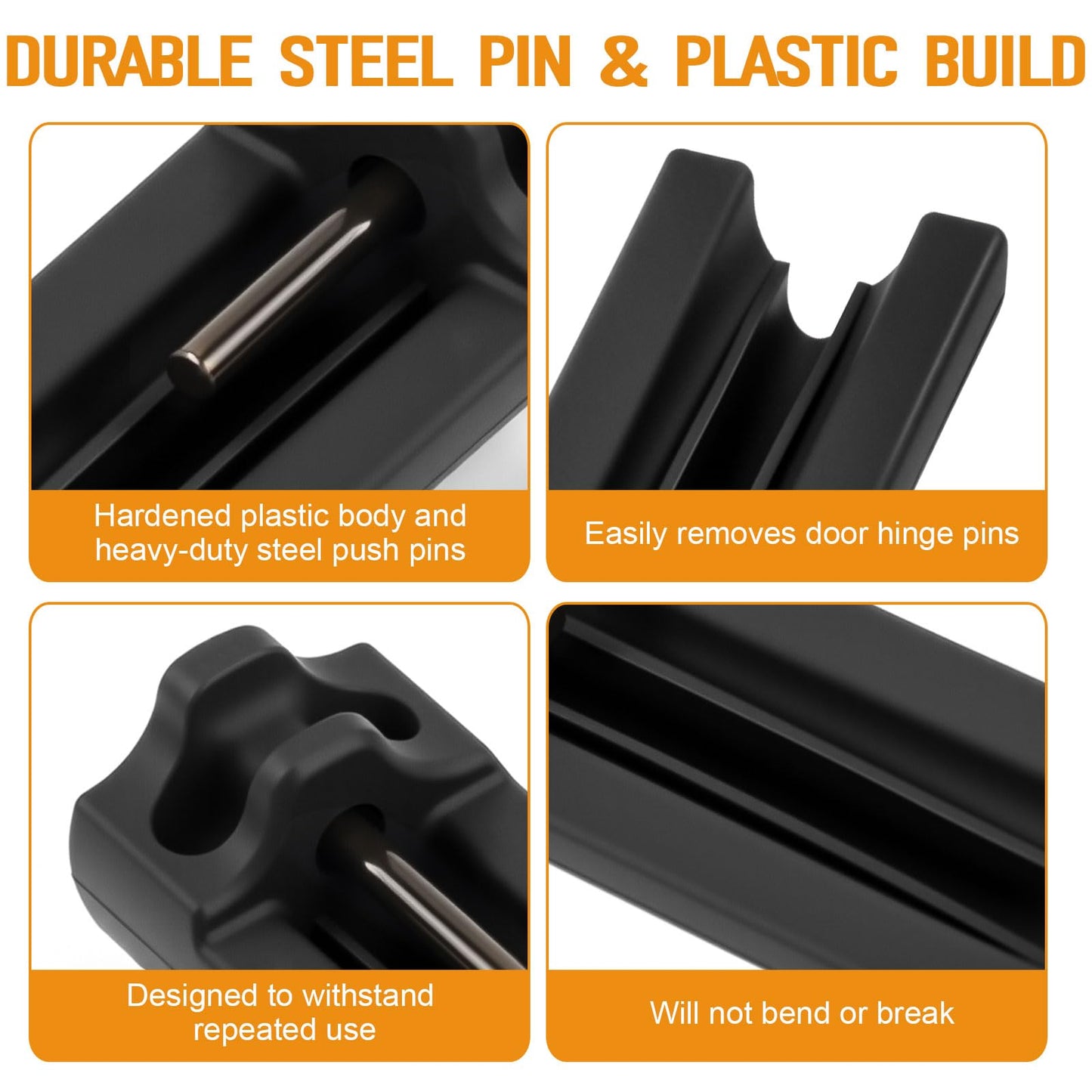 Door Hinge Pin Remover Tool Replacement for Hinge Outlet Pin Popper, Quick and Safe Door Pin Removal Without Surface Damage, Durable Plastic and Steel Pin, Fits Most Hinges, 1 Pack