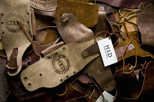 Hide & Drink, Rustic Leather Golf Tee Spare Ball Holder w/Belt Loop Hook Handmade (Bourbon Brown)