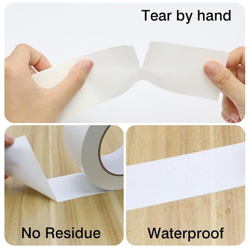 Heavy Duty White Duct Tape by [Brand Name] - 1 Inch x 44 Yards, Waterproof, No Residue, Easy Tear