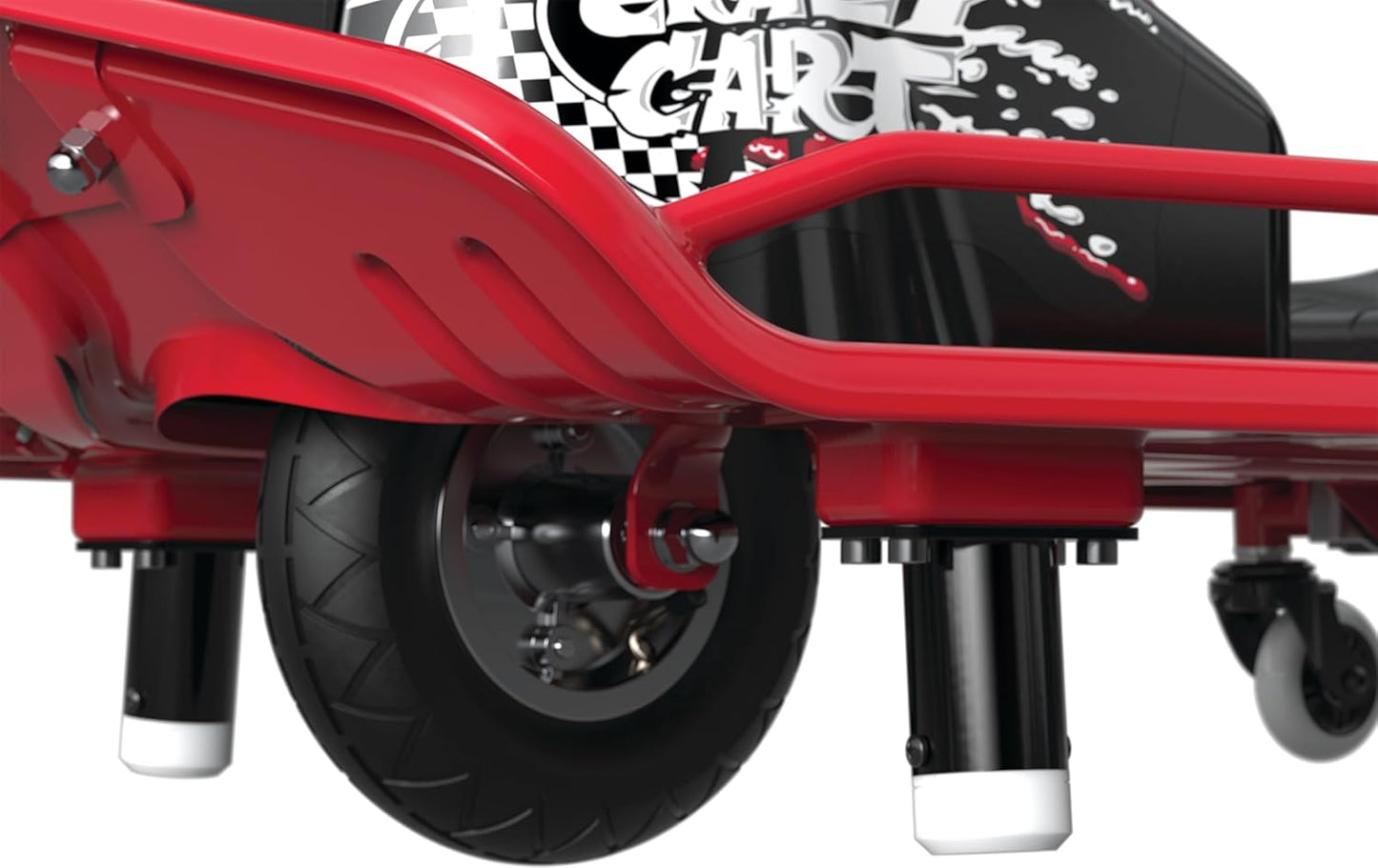 Razor Crazy Cart - 24V Electric Drifting Go Kart with Variable Speed Up to 12 MPH | Black/Red