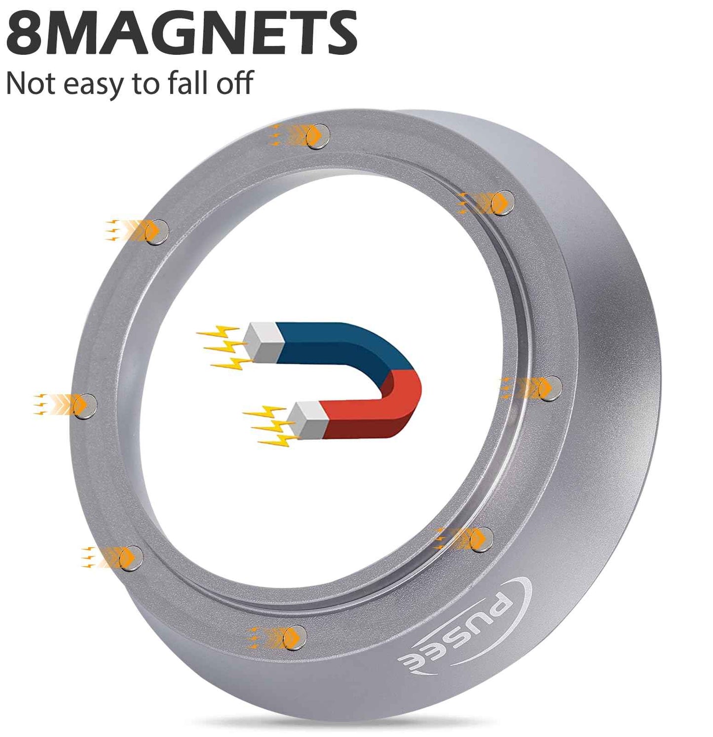 58mm Espresso Dosing Funnel & 58.5mm Puck Screen,PUSEE Coffee Dosing Ring Aluminum Metal,Reusable 1.7mm Thickness 150μm Espresso Puck Screen 316 Stainless Steel Fits 58mm Portafilter