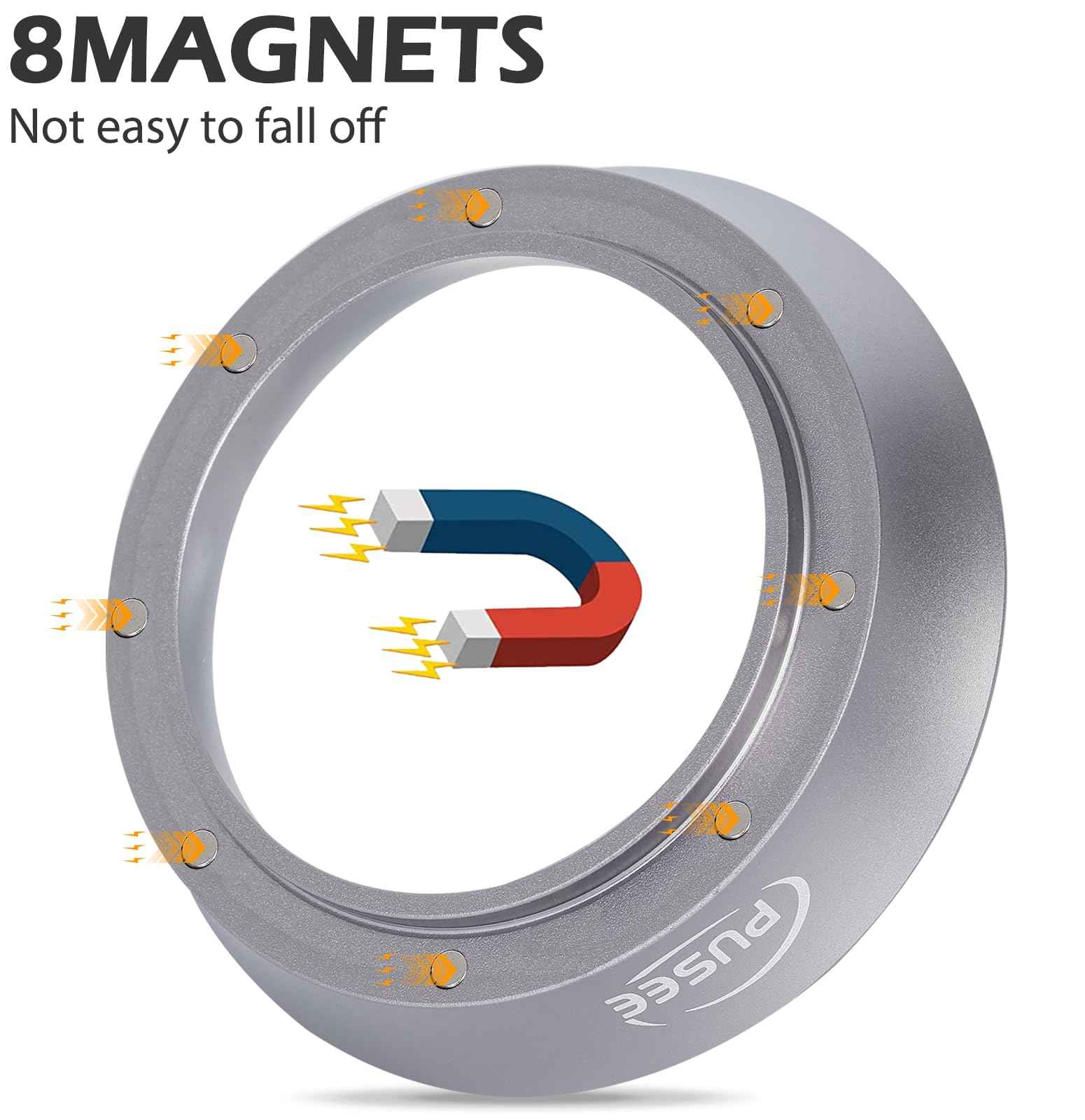 58mm Espresso Dosing Funnel & 58.5mm Puck Screen,PUSEE Coffee Dosing Ring Aluminum Metal,Reusable 1.7mm Thickness 150μm Espresso Puck Screen 316 Stainless Steel Fits 58mm Portafilter