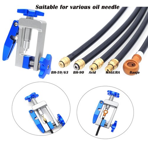 Lyshujli 2 in 1 Bike Hydraulic Brake Hose Line Cutter and Bike Hydraulic Brake Line Fitting Insert Tool with 20 pcs BH59 +BH90 Brass Olives Kit