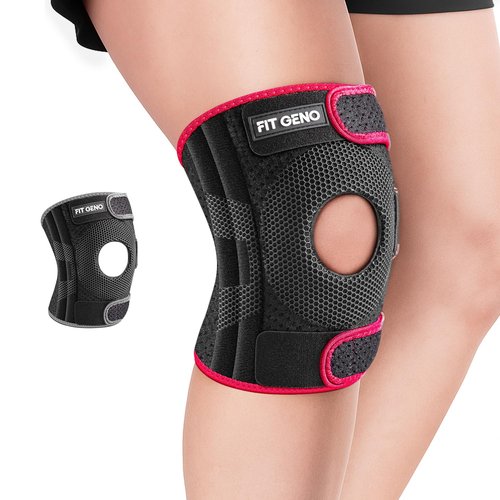 Fit Geno KneeXpert Knee Brace - Adjustable Compression Support with Side Stabilizers & Gel Pad | Pain Relief for Meniscus, ACL, Arthritis - M/L