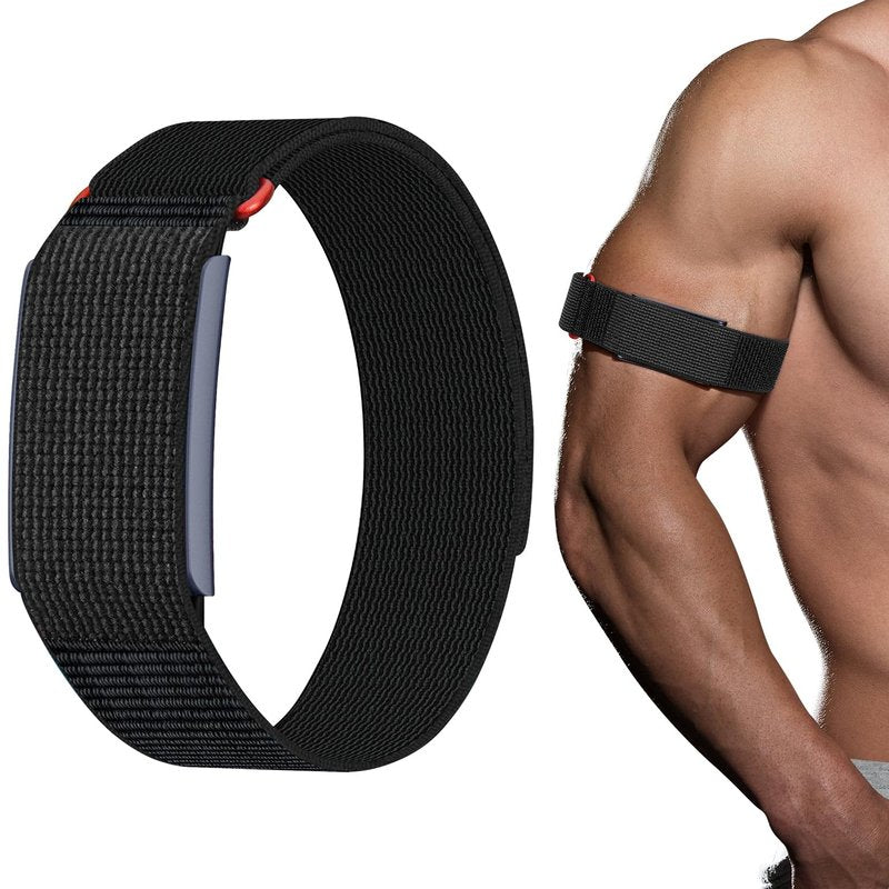 Oanux Sport Nylon Ankle/Arm/Wrist Band Compatible with Amazfit Helio，Hook & Loop Nylon with Cover Design Strap for Women Men