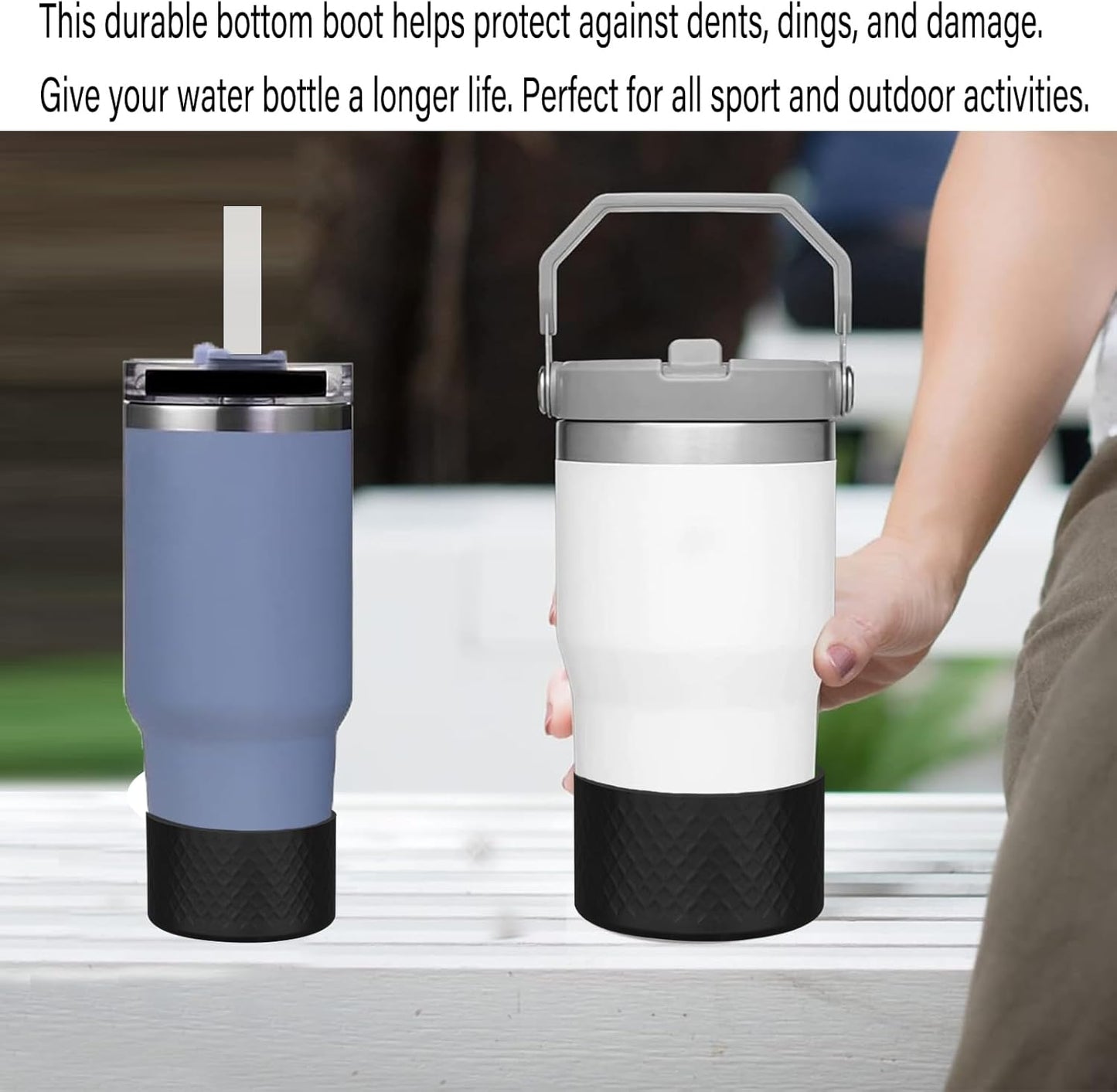Skiennix Silicone Boot - Durable Cup Boots for Stanley 40oz, 30oz, 20oz Tumblers | Black Accessory