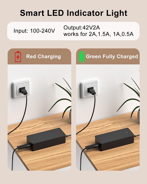 Charger Compatible with Gyroor Electric Scooter X8,H40,H30 Pro,H30 MAX Kids Scooter, Turboant V8 V 8 Dual-Battery Electric Scooter Power Supply