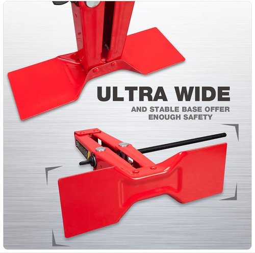 BIG RED T10152 Steel Scissor Lift Jack - 1.5 Ton (3,000 lb) Capacity Car Kit in Red