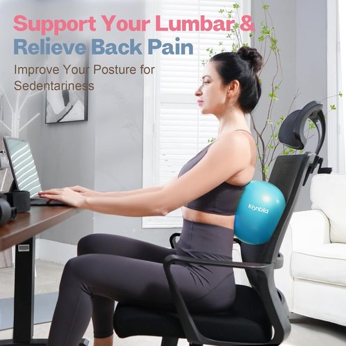 Kisnbld 9-Inch Mini Pilates Ball - Anti-Burst, Slip-Resistant Yoga Ball for Stability & Core Strength