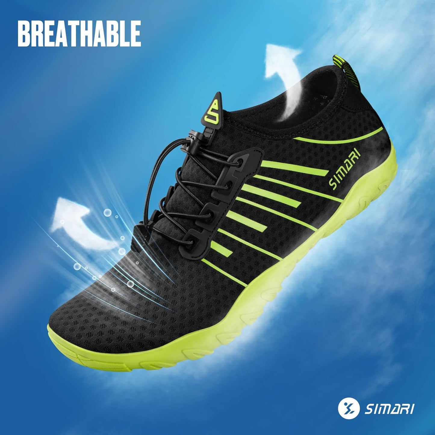 SIMARI Water Shoes - Quick-Dry Barefoot Aqua Socks | Lightweight Non-Slip Swim Shoes for Beach Sports