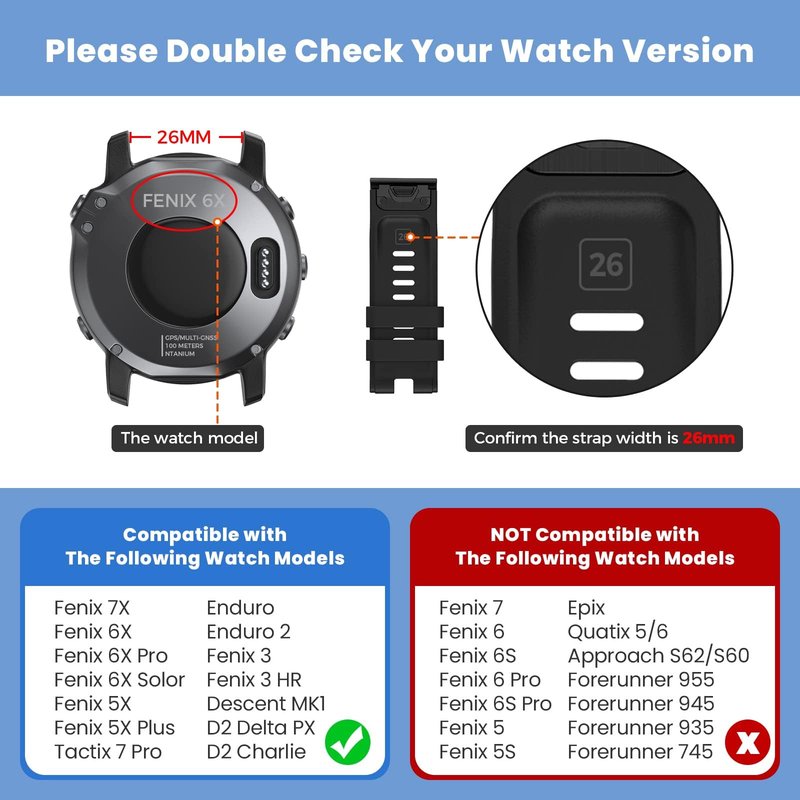 NotoCity for Fenix 5X Fenix 7X Sport Silicone Watch Band 26mm Replacement Strap for Fenix 6X/ 6X Pro/ 5X Plus/Tactix 7 Pro/Enduro 2/ Fenix 3/ Descent Mk2 (Camo white)