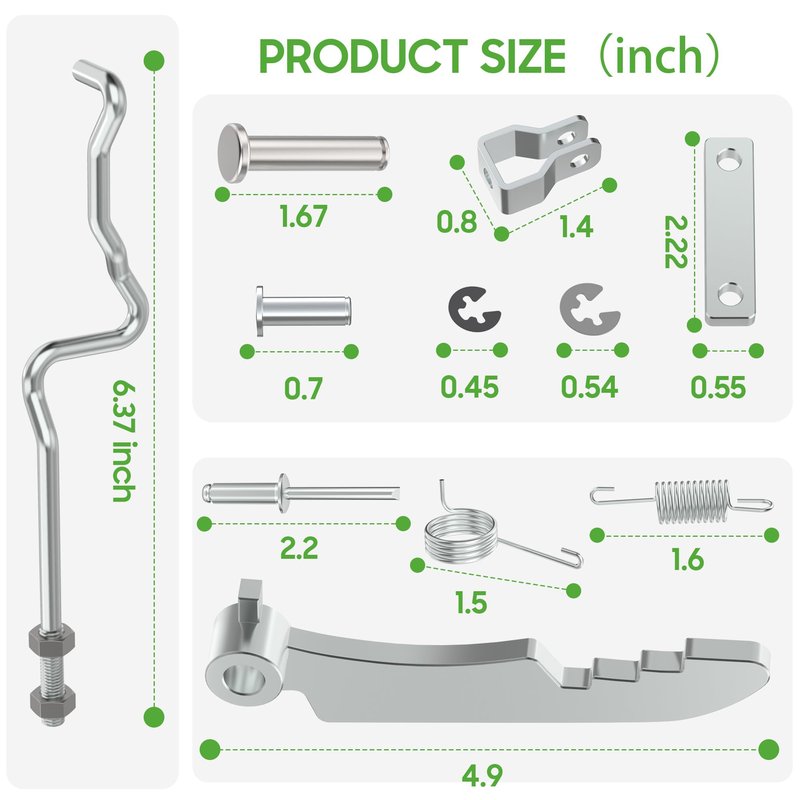 10L0L Golf Cart Brake Pedal Park Hook/Hanging Plate Separation Kit, Suitable for Yamaha G29 Drivr 2007-2012.5 Golf Cart OEM# JW1-F5659-00 JW1-F5658-00 JW1-F5666-00 JW1-F7275-00