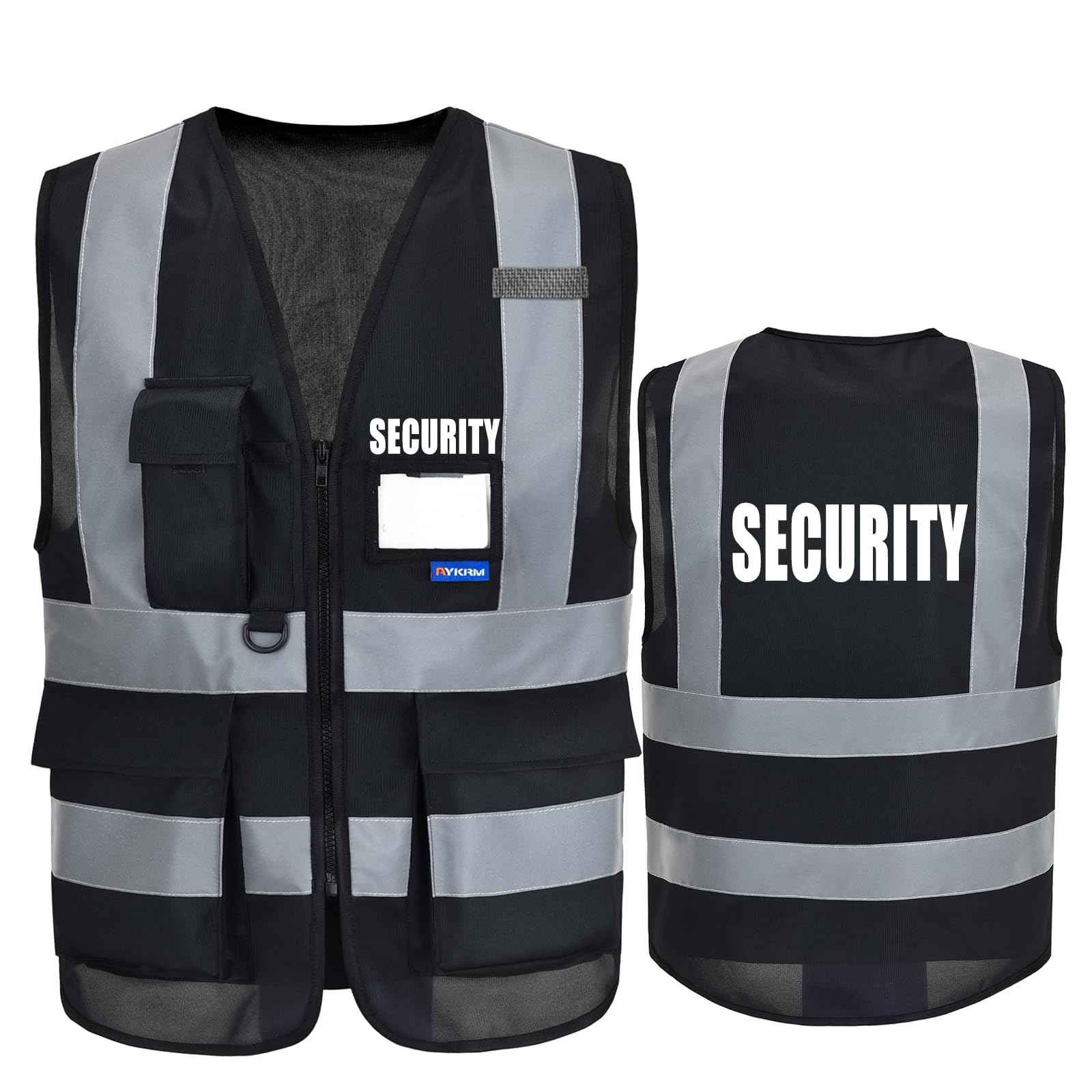 A-SAFETY Black Security Vests
