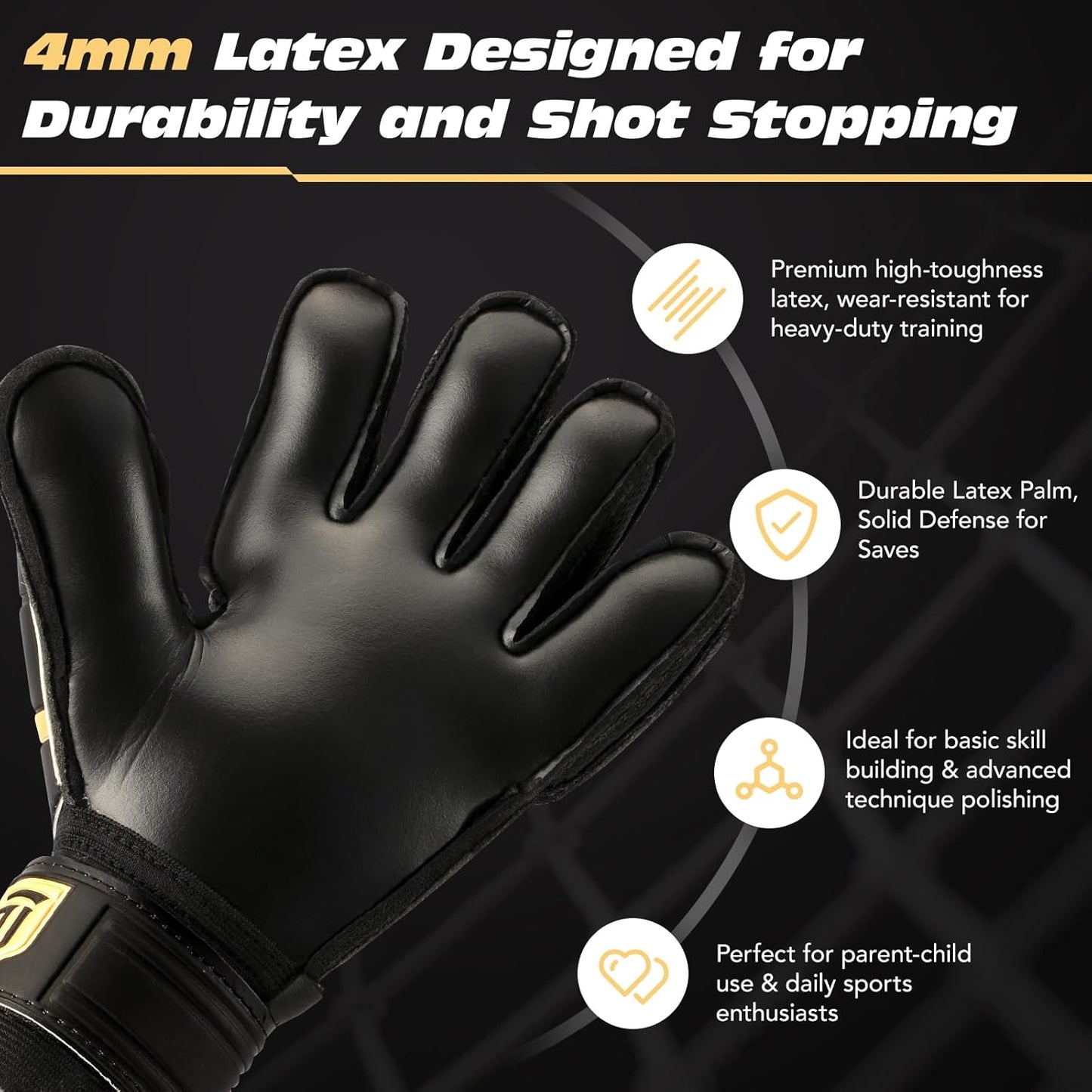 Regine Switzerland Goalkeeper Gloves - Premium Anti-Slip Grip & Finger Protection for All Weather | Kids & Adults