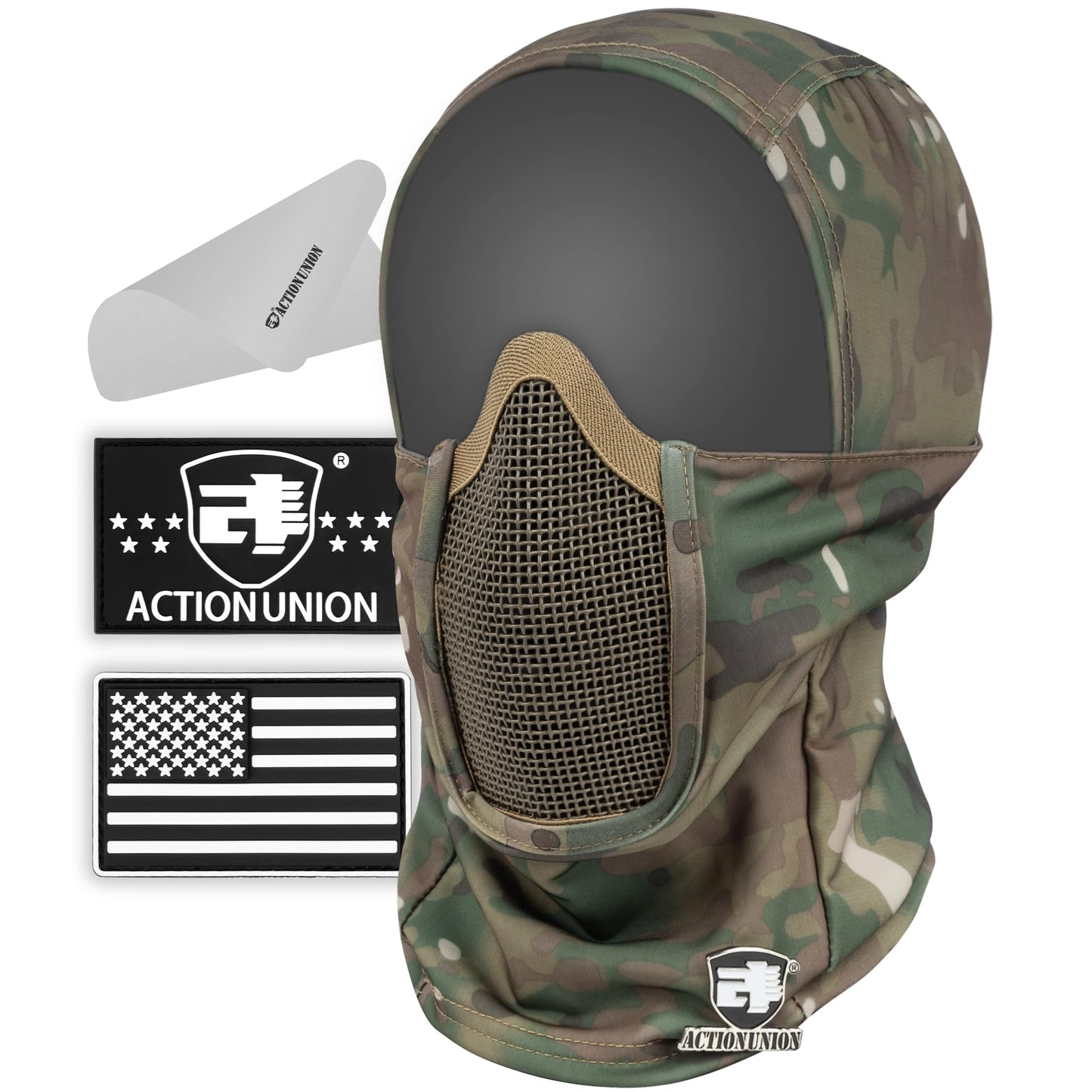 ACTIONUNION Tactical Airsoft Balaclava Mesh Mask Set (CP)
