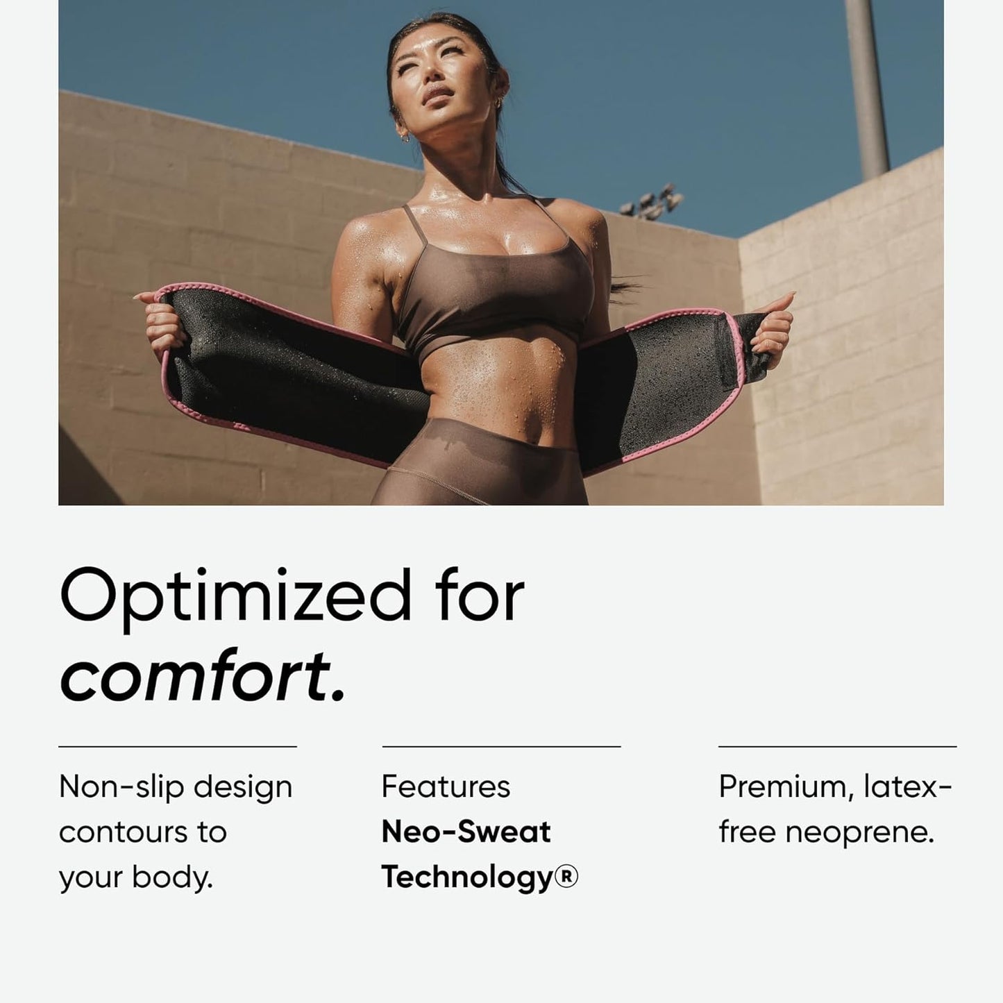 Sports Research Sweet Sweat Waist Trimmer - Premium Fitness Band for Enhanced Sweat | Unisex Design