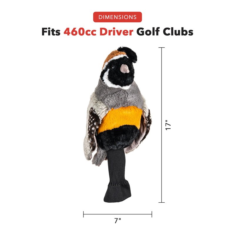 Daphne's Headcovers Quail Driver Headcover | Premium Driver Headcovers | Funny Golf Club Covers | Stylish Protection for Your Clubs | Men's Golf Gear | Driver Headcover for Men and Women