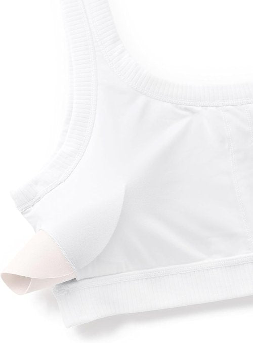 CRZ YOGA Ribbed Sports Bra - U Back Wireless Medium Impact Yoga Cami for Women