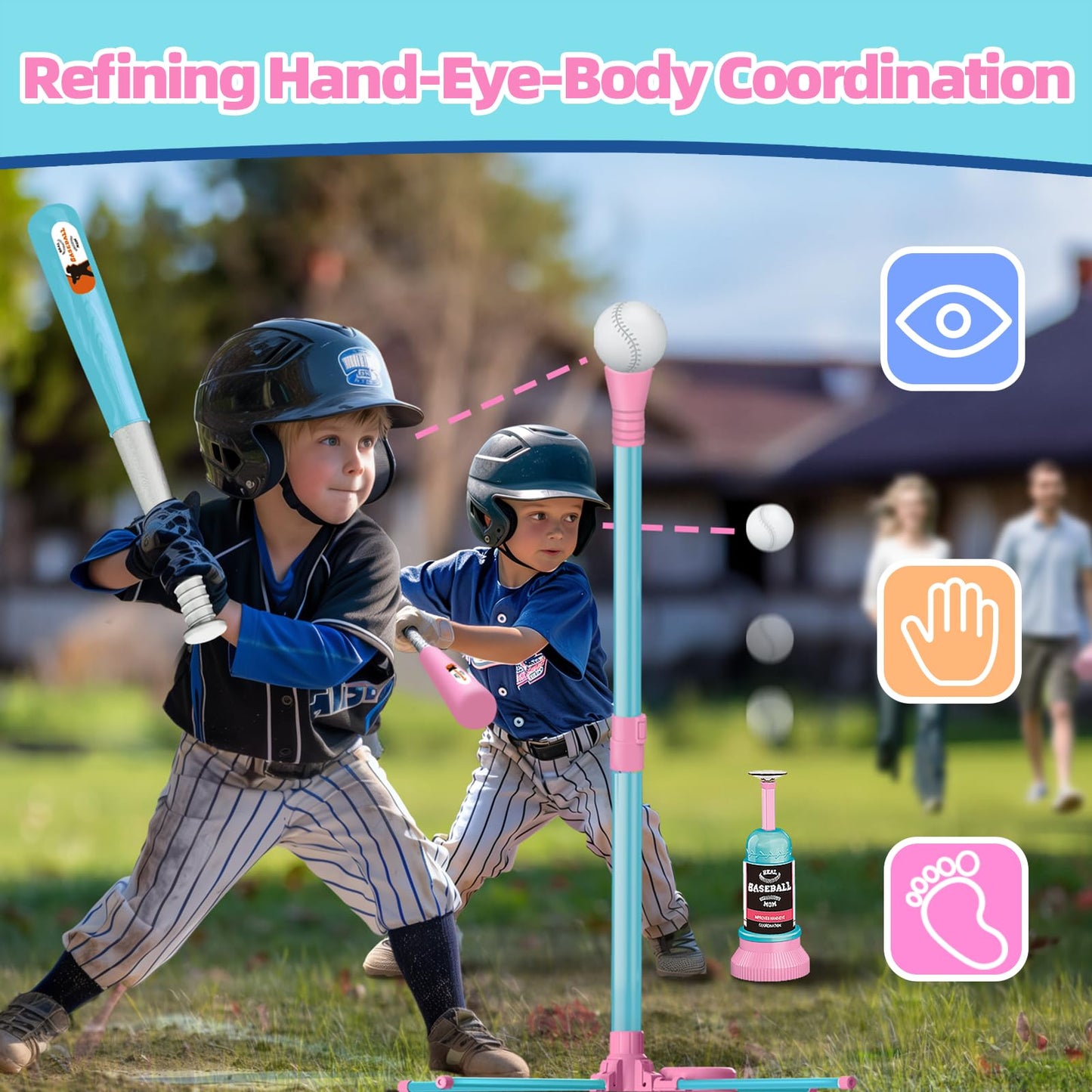3-in-1 T Ball Set for Kids, Baseball Toys Sport Gift for Toddler Boys Girls