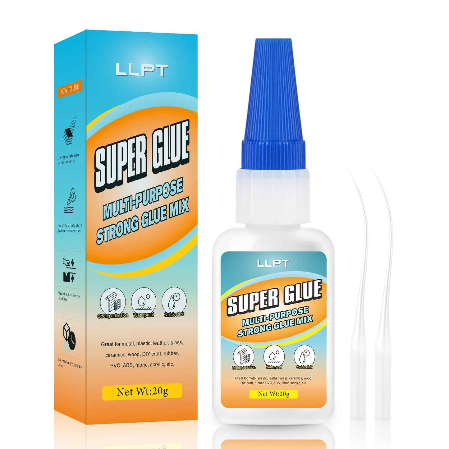 LLPT Super Glue, Net 20g Each, Clear All Purpose Superglue, 1 Pack