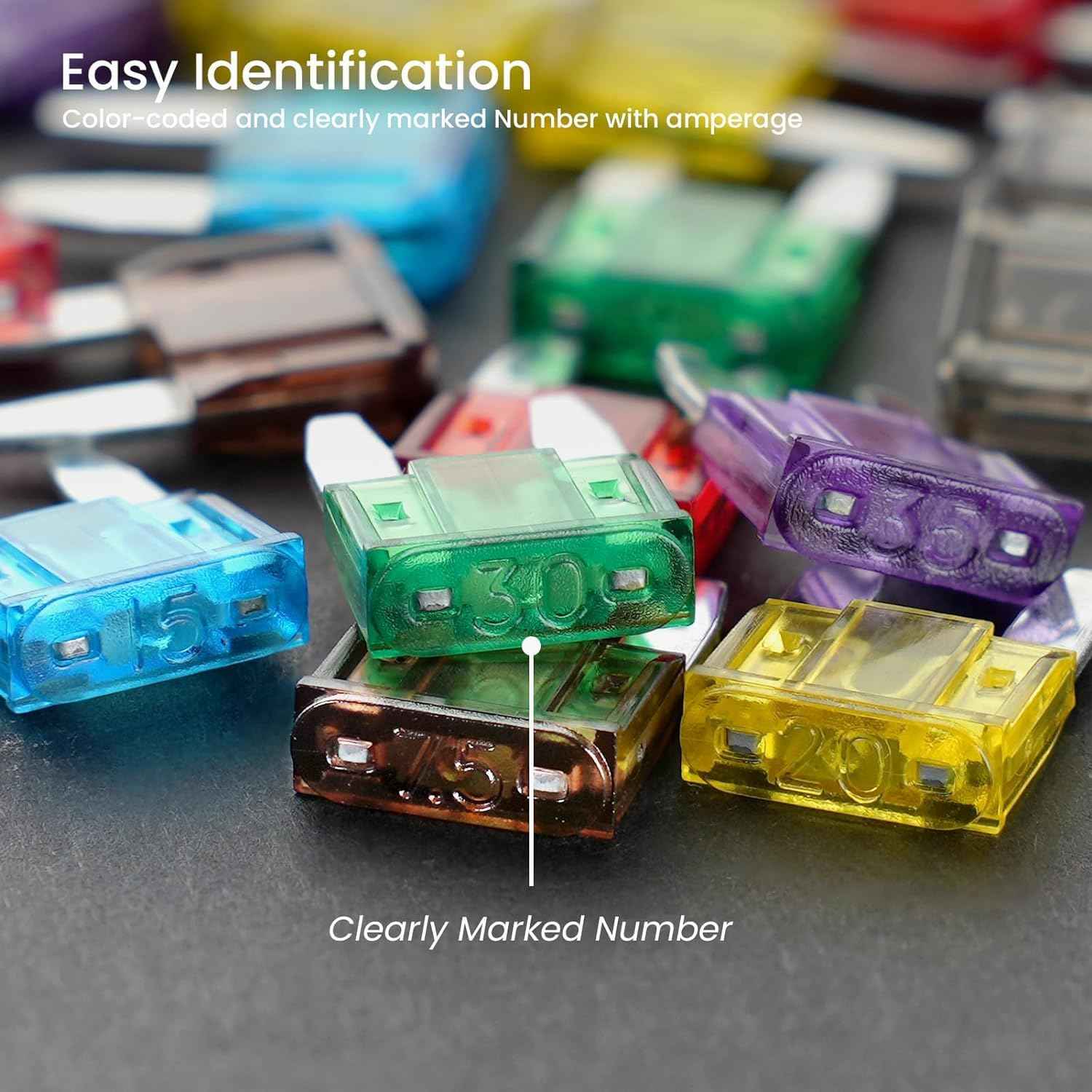 500 pcs 7.5A Mini Blade Fuse, Automotive Fuse for Car Truck