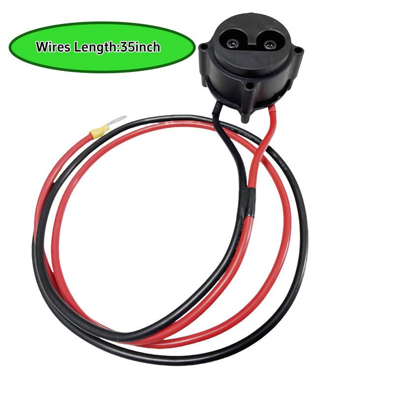 BeAcc Golf Cart Receptable Compatible Yamaha Golf Cart MAC DC Charger Receptacle with Wires Fits Yamaha Electric G19/22 48-Volt Replaces# JR1-H6181-02-00