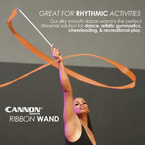 Cannon Sports Gymnastics Wand for Dancing, Cheerleading, Olympic Tournament, & Artistic Competitions (Orange)