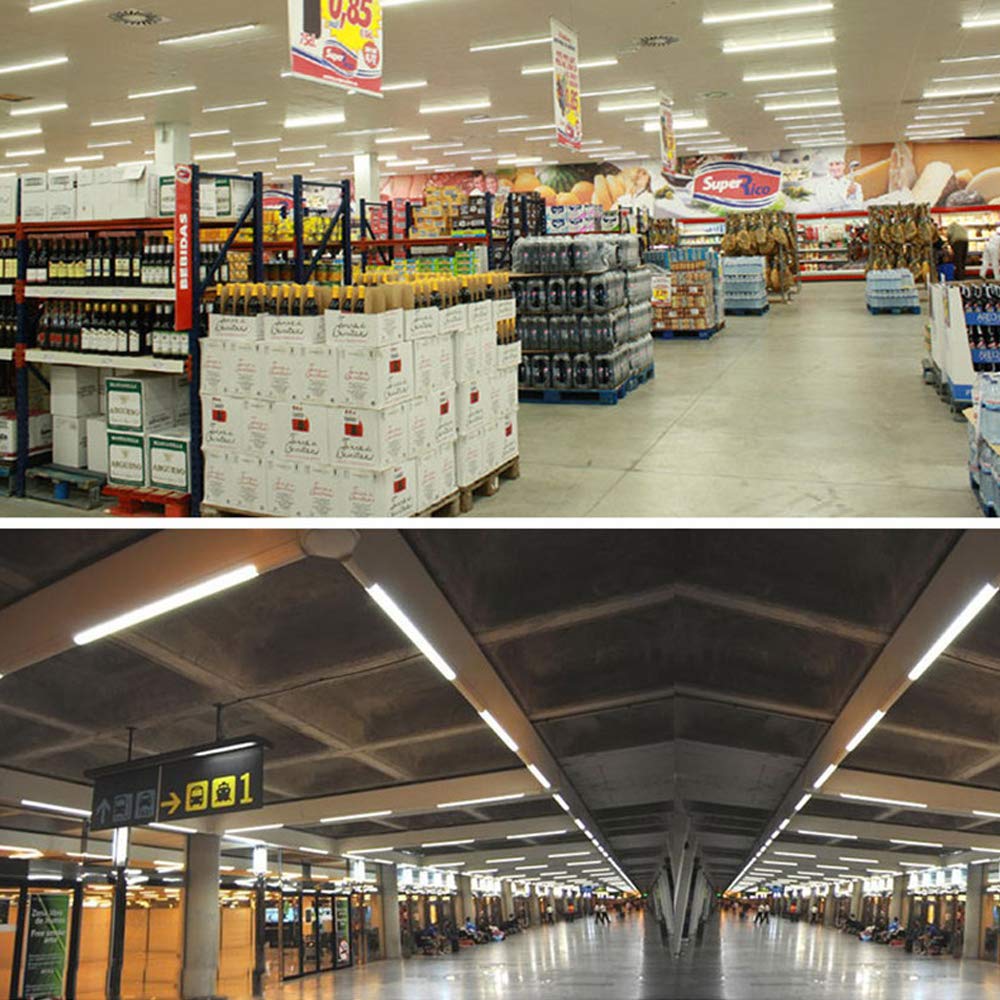 TRLIFE 8FT LED Bulbs 6000K, T8 8FT V Shape 65W FA8 LED Light Bulbs with Clear Cover(150W Fluorescent Bulbs Replacement), Dual Row L ED Chips, 7800Lm, Dual-Ended Power (4 Pack)